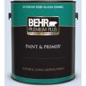 BEHR PREMIUM PLUS 1 gal. #610C-1 Northern Star Semi-Gloss Enamel Exterior Paint & Primer