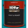 BEHR PREMIUM PLUS 1 gal. #510B-7 Empress Teal Flat Exterior Paint & Primer