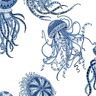 NextWall Blue Sapphire Jellyfish Vinyl Peel and Stick Wallpaper Roll (30.75 sq. ft.)