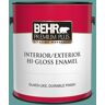 BEHR PREMIUM PLUS 1 gal. #MQ6-06 Semi Precious Hi-Gloss Enamel Interior/Exterior Paint