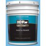 BEHR PREMIUM PLUS 5 gal. #550B-4 Costa Rica Blue Satin Enamel Exterior Paint & Primer