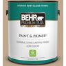 BEHR PREMIUM PLUS 1 gal. #MQ2-25 British Khaki Semi-Gloss Enamel Low Odor Interior Paint & Primer