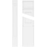 Ekena Millwork 2 in. x 12 in. x 90 in. Flat Panel PVC Pilaster Moulding with Decorative Capital and Base (Pair)