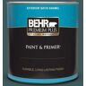 BEHR PREMIUM PLUS 1 qt. #ECC-14-3 Otter Creek Satin Enamel Exterior Paint & Primer