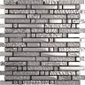 Apollo Tile Silver 11.7 in. x 11.9 in. Polished Glass Mosaic Tile (4.79 sq. ft./Case)