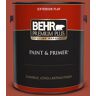 BEHR PREMIUM PLUS 1 gal. #200D-7 Rodeo Red Flat Exterior Paint & Primer