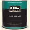 BEHR PREMIUM PLUS 1 qt. #360A-1 Social Butterfly Semi-Gloss Enamel Exterior Paint & Primer