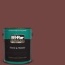 BEHR PREMIUM PLUS 1 gal. #ICC-82 Library Red Semi-Gloss Enamel Exterior Paint & Primer