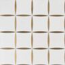 Ivy Hill Tile Maiden Golden 11.81 in. x 11.81 in. Polished Marble and Brass Wall Mosaic Tile (0.96 sq. ft./Each)