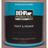 BEHR PREMIUM PLUS 1 qt. #130F-5 Mushroom Basket Satin Enamel Exterior Paint & Primer