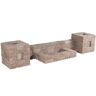 Pavestone RumbleStone 112 in. x 21 in. x 24.5 in. Column/Wall Kit in Cafe