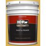 BEHR PREMIUM PLUS 5 gal. #370D-6 Golden Cricket Flat Exterior Paint & Primer