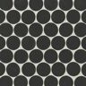 Bedrosians Makoto Penny Round 2 in. x 2 in. Matte Kuroi Black Porcelain Mosaic Tile (3.42 sq. ft./Case)