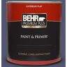 BEHR PREMIUM PLUS 1 qt. #S540-7 Bossa Nova Flat Exterior Paint & Primer