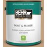 BEHR PREMIUM PLUS 1 gal. #S280-4 Real Cork Semi-Gloss Enamel Low Odor Interior Paint & Primer