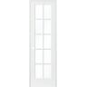 Krosswood Doors 24 in. x 80 in. Shaker MDF Primed Wood Low-E Glass Right-Hand 10-Lite Clear Composite Single Prehung Interior Door