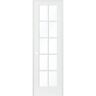 Krosswood Doors 28 in. x 80 in. Shaker MDF Primed Wood Low-E Glass Right-Hand 10-Lite Clear Composite Single Prehung Interior Door