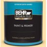 BEHR PREMIUM PLUS 1 qt. #P270-3 Sunflower Seed Satin Enamel Exterior Paint & Primer