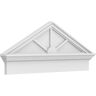 Ekena Millwork 2-3/4 in. x 38 in. x 16-3/8 in. (Pitch 6/12) Peaked Cap 3-Spoke Architectural Grade PVC Combination Pediment Moulding