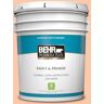 BEHR PREMIUM PLUS 5 gal. #250C-3 Fresco Cream Satin Enamel Low Odor Interior Paint & Primer