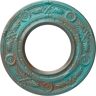 Ekena Millwork 1/2 in. x 8 in. x 8 in. Polyurethane Daniela Ceiling Medallion, Copper Green Patina