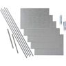 Fasade Ripple 18 in. x 24 in. Argent Silver Vinyl Decorative Wall Tile Backsplash 15 sq. ft. Kit