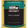 BEHR PREMIUM PLUS 1 gal. #P320-6A Flustered Mustard Semi-Gloss Enamel Exterior Paint & Primer