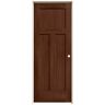 JELD-WEN 28 in. x 80 in. Craftsman Milk Chocolate Stain Left-Hand Molded Composite Single Prehung Interior Door