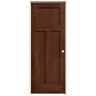 JELD-WEN 24 in. x 80 in. Craftsman Milk Chocolate Stain Left-Hand Solid Core Molded Composite MDF Single Prehung Interior Door