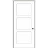 MMI Door 28 in. x 80 in. Smooth Birkdale 3 Panel Left-Hand Solid Core Primed Molded Composite Single Prehung Interior Door