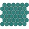 Merola Tile Tribeca 2 in. Hex Glossy Jade 11-1/8 in. x 12-5/8 in. Porcelain Mosaic Tile (10.0 sq. ft./Case)