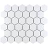 Merola Tile Hudson Due 2" Hex Crystalline White 10-7/8 in. x 12-5/8 in. Porcelain Mosaic Tile (9.7 sq. ft./Case)