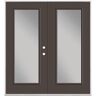 Masonite 72 in. x 80 in. Willow Wood Steel Prehung Left-Hand Inswing Full Lite Clear Glass Patio Door without Brickmold