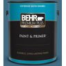 BEHR PREMIUM PLUS 1 gal. #PMD-24 Lake Stream Satin Enamel Exterior Paint & Primer