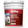 BEHR 5 gal. #75 Polar Bear Satin Interior/Exterior Masonry, Stucco and Brick Paint