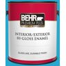 BEHR PREMIUM PLUS 1 gal. #T12-8 Reboot Hi-Gloss Enamel Interior/Exterior Paint