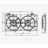 TYC Dual Radiator and Condenser Fan Assembly 2003-2008 Mazda 6 2.3L