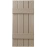 Ply Gem 15 in. x 43 in. Polypropylene Board Closed Board and Batten Shutters Pair in Pebblestone Clay