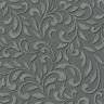Scroll Damask Metallic Anthracite/Silver Vinyl on Non-Woven Non-Pasted Wallpaper Roll