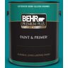 BEHR PREMIUM PLUS 1 gal. #500B-7 Tucson Teal Semi-Gloss Enamel Exterior Paint & Primer