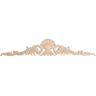 American Pro Decor 3-3/8 in. x 18-1/4 in. x 1/2 in. Unfinished Hand Carved Solid American Hard Maple Wood Onlay Acanthus Wood Applique