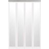 Impact Plus 71 in. x 80 in. Mir-Mel Primed Mirror Solid Core MDF Full-Lite Interior Closet Wood Bi-Fold Door with Chrome Trim