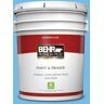 BEHR PREMIUM PLUS 5 gal. #550B-4 Costa Rica Blue Flat Low Odor Interior Paint & Primer