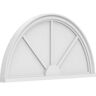 Ekena Millwork 2 in. x 36 in. x 18 in. Half Round 3-Spoke Architectural Grade PVC Pediment Moulding