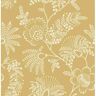 A-Street Prints Maeve Yellow Mustard Jacobean Trail Matte Non Woven Wallpaper Roll