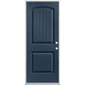 Masonite 32 in. x 80 in. Cheyenne 2-Panel Left Hand Inswing Painted Smooth Fiberglass Prehung Front Exterior Door No Brickmold