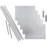 Fasade Ripple 18 in. x 24 in. Brushed Aluminum Vinyl Decorative Wall Tile Backsplash 15 sq. ft. Kit