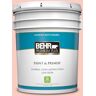 BEHR PREMIUM PLUS 5 gal. #170A-2 Strawberry Mousse Satin Enamel Low Odor Interior Paint & Primer