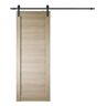 Belldinni Alda 32 in. x 80 in. Shambor Finished Composite Core Wood Sliding Barn Door with Hardware Kit