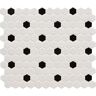 MSI Adelaide Hexagon Black and White Dot 10.16 in. x 11.71 in. Matte Porcelain Floor and Wall Tile (12.45 sq. ft./Case)